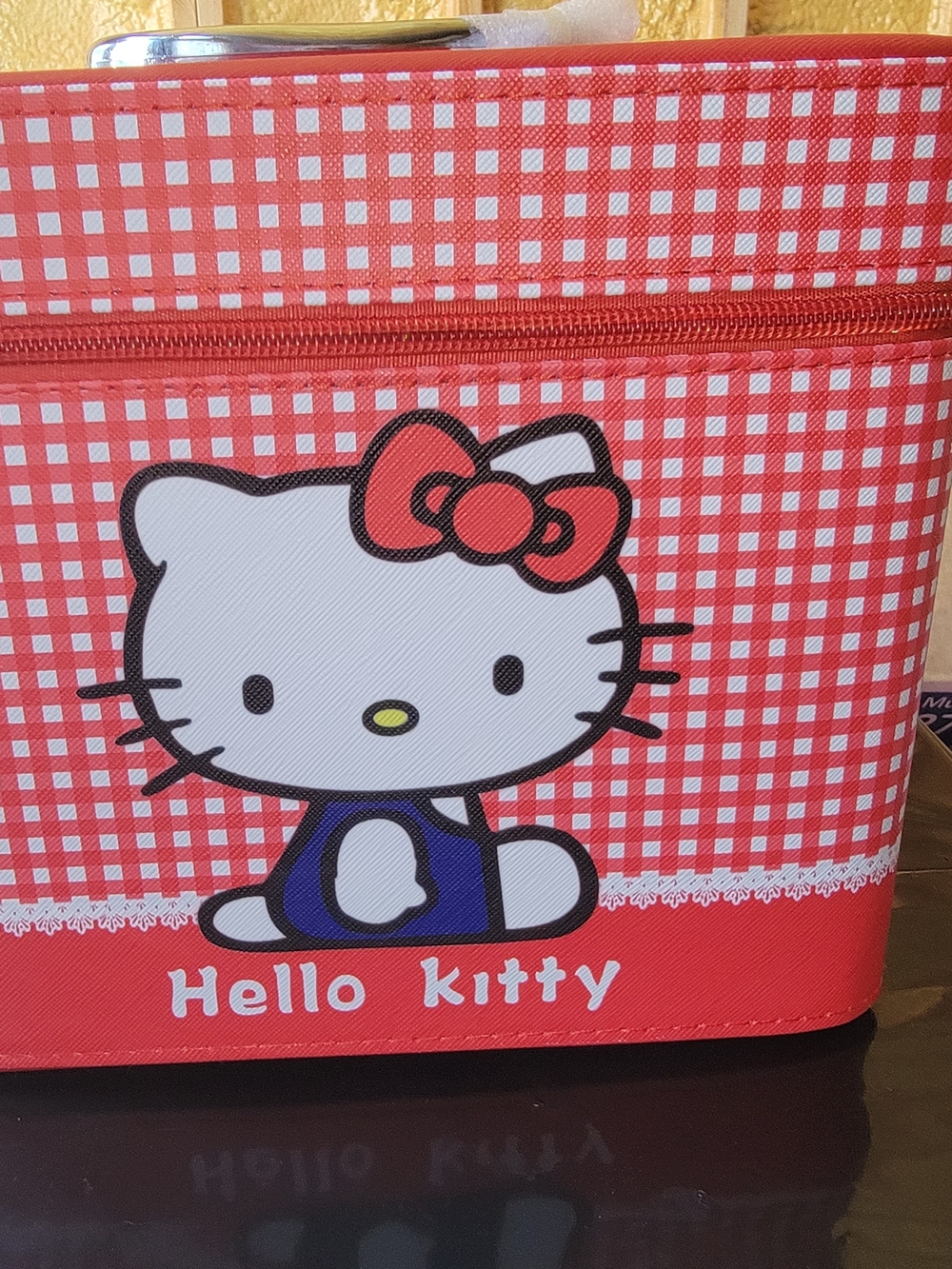 Hello Kitty Kids Red Checked Lunch Bag - Hello Kitty